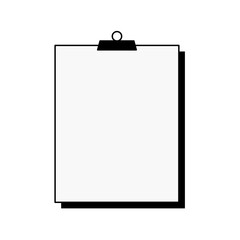 clipboard with blank paper