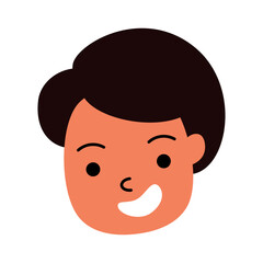 cartoon illustration of happy boy