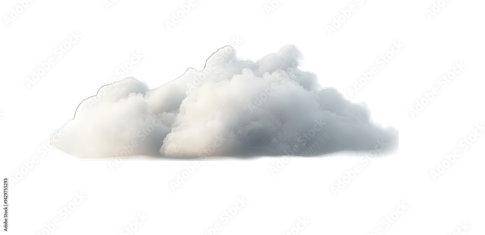 Poster a fluffy white cloud appears softly against a light background evoking a sense of tranquility and ca