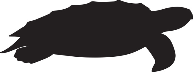 Leatherback Sea Turtle Silhouette