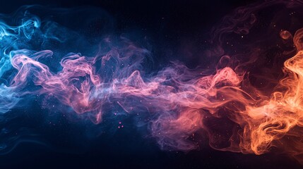 Blue-orange smoky background