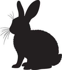 Naklejka premium Rabbit Silhouette