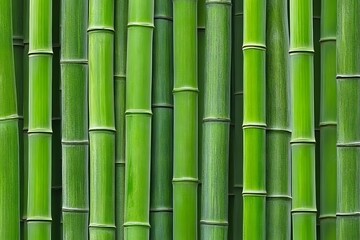 Fototapeta premium Vibrant Green Bamboo Forest Background Texture