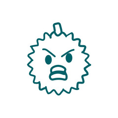 Attractive Hand Drawn Doodle Durian Fruits Character Vector Illustration	
