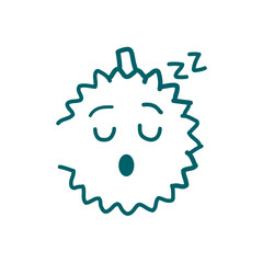 Attractive Hand Drawn Doodle Durian Fruits Character Vector Illustration	

