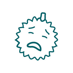 Attractive Hand Drawn Doodle Durian Fruits Character Vector Illustration	
