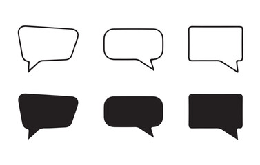 Set of comment speech bubble on white background. Chat message speech bubble icon seet.. victor illustration eps 10.
