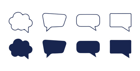 Message, sms, chat icons. Chat speech bubble icn. Chat message icon set.vector illustration  eps 10.
