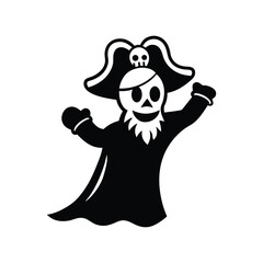Ghost Pirate Vector Silhouette