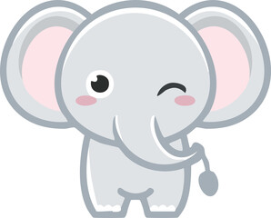 Obraz premium minimalist logo for an application featuring a playful elephant 