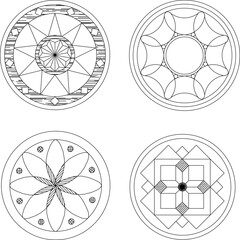 silhouette design vector illustration sketch decoration rosette mandala icon background pattern art ornament classic vintage modern abstract 
