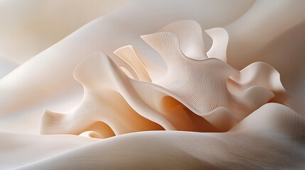 Abstract organic shapes in soft neutral tones for design projects
