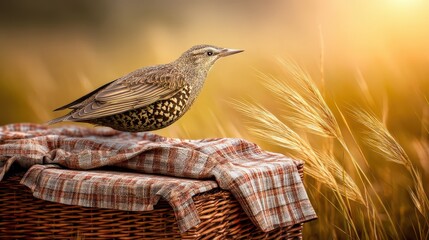 Spring picnic vibes in sunlight nature's weekend escape with wildlife and warmth