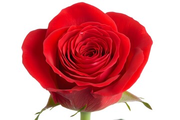 Single Red Rose Bloom Closeup Photography