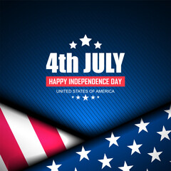 Happy Fourth of July Independence day USA Background Design Vector illustration