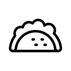 Taco Icon Vector Symbol Design Illustration
