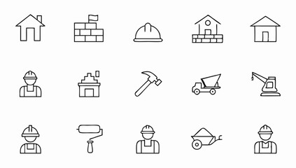 set of web icons in line style eps 