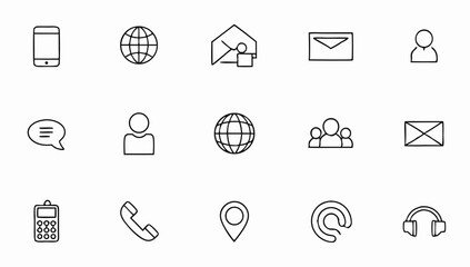 Fototapeta premium set of web icons in line style eps 