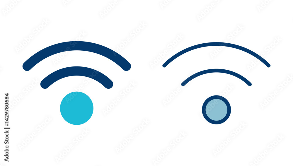 Poster wifi icon vector isolated on white background. signal vector icon. wireless and wifi icon or sign fo