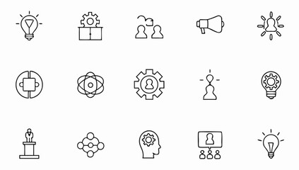 creativity innovation set of web icons in line sty (3).eps