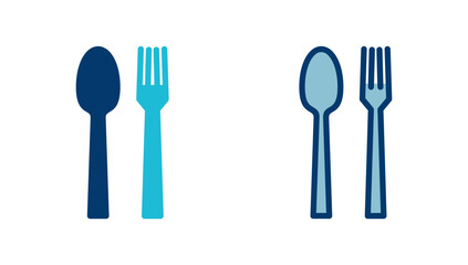 Fork, Spoon, and Knife isolated on white background. Restaurant icon. food icon. Eat. Cutlery icon.