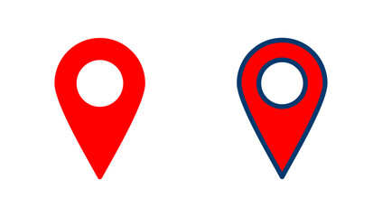 Pin icon vector isolated on white background. Location icon. Map pointer icon. Point. Locator. Address