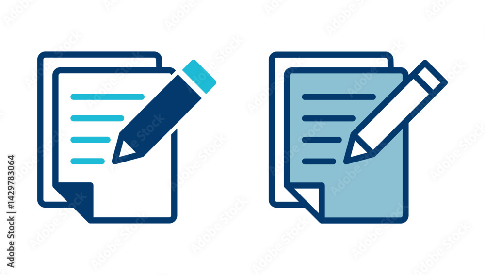 Poster note icon vector isolated on white background. taking note icon vector. edit line icon. document wri