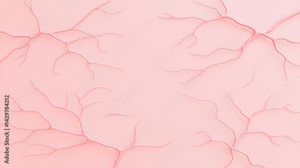 Poster abstract image featuring delicate, branching structures against a soft pink background, reminiscent 