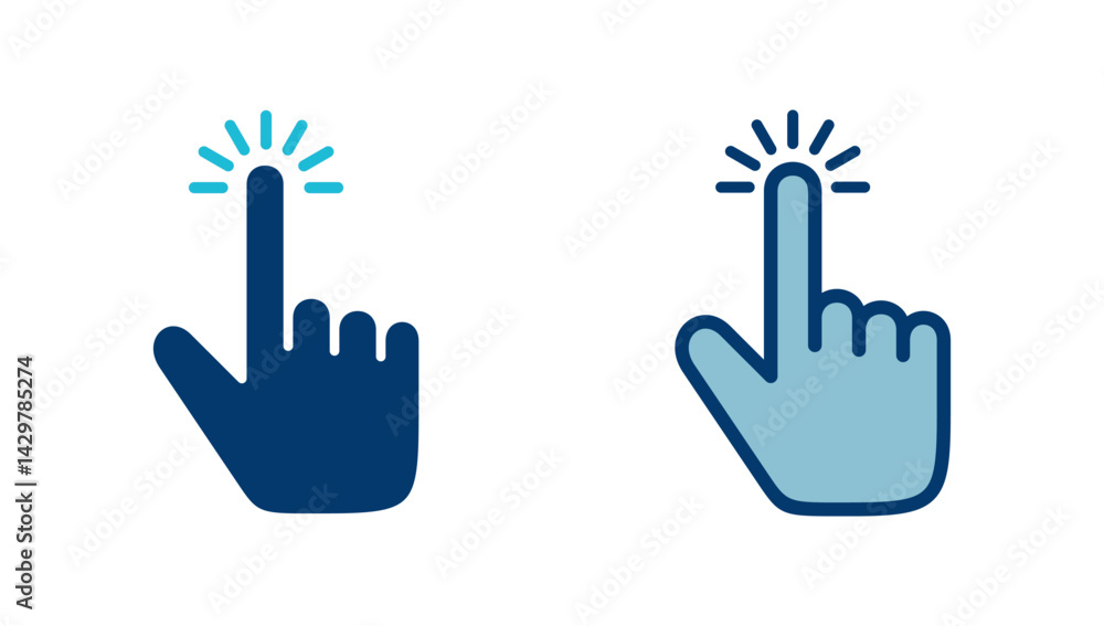Poster hand click icon vector isolated on white background. pointer icon vector. hand cursor icon vector