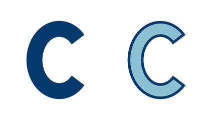 Copyright icon vector isolated on white background. copyright symbols