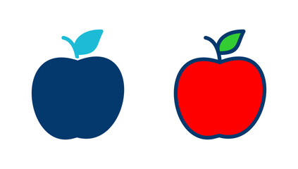 Apple icon vector isolated on white background. Apple vector icon.