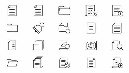 document set of web icons in line style  documents (1).eps