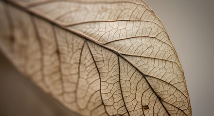 Detailed Veins Of A Decaying Leaf Presenting Nature's Intricate Structure