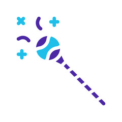 Simple Magic Wand Illustration with Starry Effects