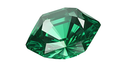 Emerald gemstone jewel stone precious green gem jewelry mineral crystal on transparent background