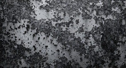 Grungy Metal Texture Featuring Extensive Rust and Dark Paint Particles
