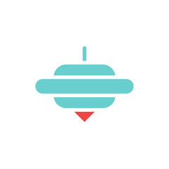 Minimalist Whimsical Spinning Top Illustration