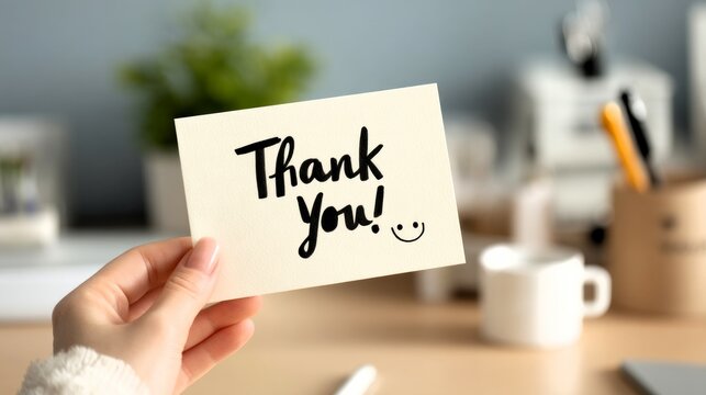Thank you card message gratitude appreciation kindness thoughtfulness sincerity generosity gesture note hand