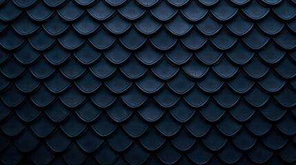 A textured pattern of interlocking scales in deep blue, creating a visually striking design reminiscent of fish or dragon scales.