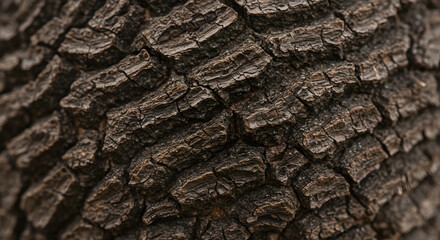 Detailed Close-Up of Deeply Textured Tree Bark for Natural Backgrounds