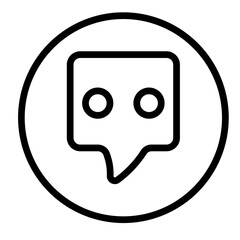 Hot Topic Bubble Vector Line Icon Design