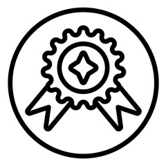 Top Pick Badge Vector Line Icon Design