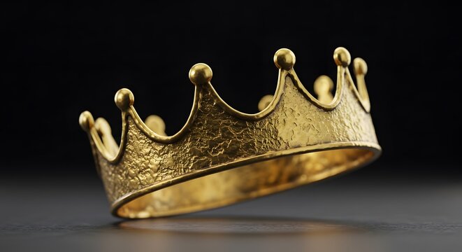 golden crown isolated on black