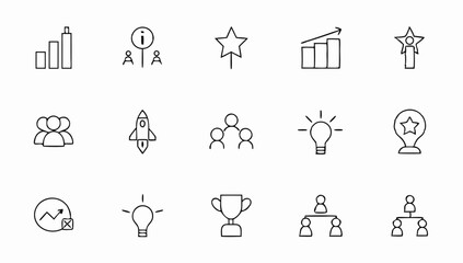 personal growth and success set of web icons in li (2).eps