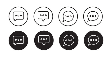 Chat Bubble Icon set. Chat, message, message, sms, chat, chatting, talk line icon vector illustration	