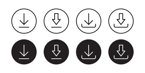 Download icon set vector illustration