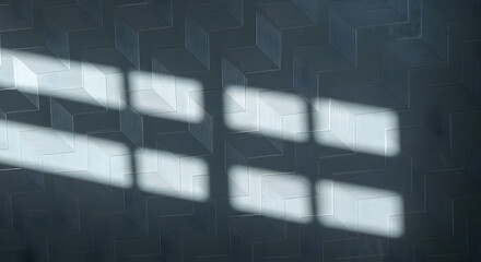 Geometric Shadow Play Light Effects on Wall Design Background