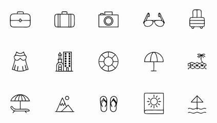 summer set of web icons in line style  summer vaca (1).eps