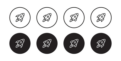 Rocket icons set, Startup icon vector illustration