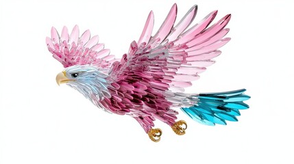 Obraz premium Colorful Glass Eagle Sculpture